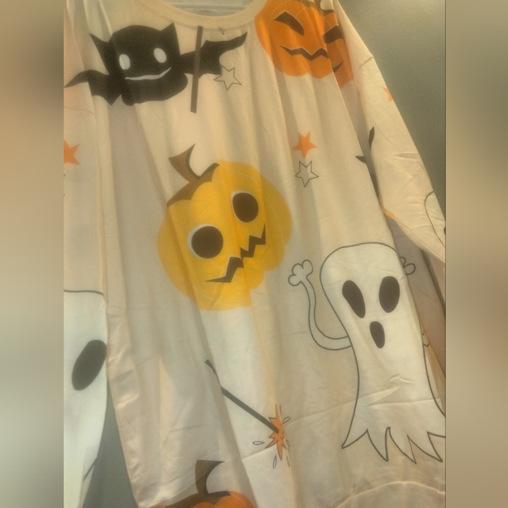 Halloween Ghost and Pumpkin Sweater 2XL - Picture 2 of 4